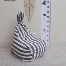 Ass mom INS Nordic striped cute rabbit ears Childrens sofa Lazy sofa Casual bean bag removable and washable