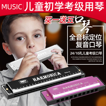  Harmonica children beginner student baby kindergarten 3 years old 2 children non-toxic playing small musical instrument toys