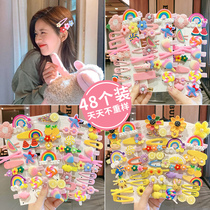 Net celebrity 2021 new side hairpin baby childrens hairpin female summer card headdress small clip cute