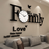 family watch wall clock Living room personality creative fashion art Modern simple atmosphere clock decoration household watch