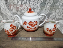 50 s teapot hip pot peace flower hand-painted set