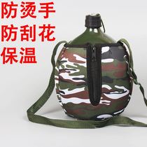 Nostalgic army green kettle retro belt pot labor protection pot thick outdoor sports old aluminum kettle large capacity