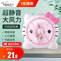  Small fan Household cartoon student dormitory mute bed desktop desktop small electric fan Summer electric fan