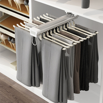 Miseku wardrobe household multifunctional pants extraction telescopic push-pull damping pants rack cabinet pull-out hardware