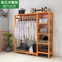 Simple clothing storage cabinet Home bedroom economical childrens storage coat rack Large capacity solid wood space saving