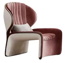 Nordic master design simple light luxury leather soft bag leisure sofa Lotus comfortable leisure chair Office rest chair