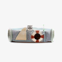 Cat Grab Board Tunnel Rolling Earth Worm Drillable Hole Game House Sleeping Nest Multifunction Removable Baby Cat Toy Pet Supplies