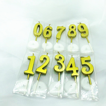 Birthday cake number 0-9 letter candle happybirthday colorful gilded curve candle celebration party