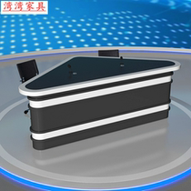 Customized broadcast table TV studio live table interview table host news Table Guide Table broadcast table control