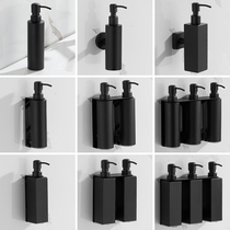 304 stainless steel soap dispenser black non-hole shower gel shampoo bottle hotel wall-mounted pressing hand sanitizer bottle