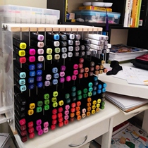 Bingpeng creative marker storage pen holder inclined log marker acrylic shelf storage grid