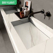 Rock board bathroom cabinet combination bathroom hand wash basin Bathroom cabinet Light luxury wind Modern simple wash basin cabinet