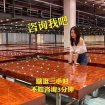 Ba flower solid wood board tea table log dining table and chair combination new Chinese boss desk Okan desk big class