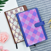 Milo Jia Zhuangjin pattern PU material button business notebook office notepad national characteristics gift bookmarks