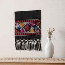 Miluojia non-heritage Zhuangjin cotton and linen mixed small flower wall wall decoration ethnic handmade art decoration Guangxi gifts