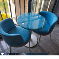 Shake sound Balcony small table and chair combination Three-piece leisure bedroom small round table Simple hotel coffee table One table two chairs