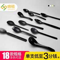 Jinshuo disposable spoon individually packaged thickened takeaway small rice spoon plastic transparent spoon spoon spoon commercial hard spoon