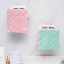 Towel rack kitchen Nordic minimalist creative rag single hanging pole bathroom bathroom non-perforated wall-mounted rack