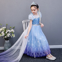 Aisha Princess Dress Girl Summer Thin Children Little Girl Frozen Aisha jumpy dress genuine