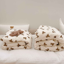 Korean bear double-layer yarn childrens spring and autumn baby soybean fiber winter is newborn baby skin-friendly breathable cover