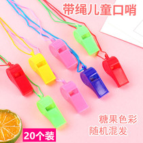 Plastic Whistles Children Toy Gift Refuelling Whistles whistles Whistle Fans Rope Games Event Whistles