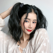 Wig female Japanese soft girl double ponytail long curly hair lolita water ripple double ponytail two-dimensional braid strap