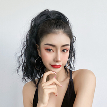 High ponytail wig female hair tail curly hair grab clip type ponytail super light short fluffy corn hot braid wig ponytail