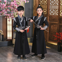 Boy Hanfu Gongfu Gongson Prince Shaoku to serve in China Wind China School of the Year for men and womens childrens book Child Performance Costume Spring Autumn Suits