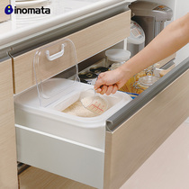 Japan imported rice barrels transparent insect-proof moisture-proof household miscellaneous grains storage thickened large-capacity rice tank flour storage