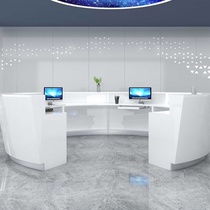 Can be customized department semicircular oral clinic arc hospital triage table shaped nurse station round paint front desk
