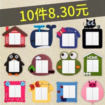 Switch protective cover home light switch sticker wall sticker decorative frame luminous creative anti-dirt cover ugliness