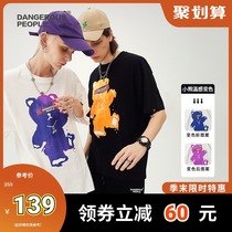 Dangerouspeople Xue Zhiqian DSP temperature-sensitive color-changing bear short-sleeved T-shirt tide summer couple T-shirt
