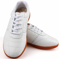 Renwu Taiji shoes mens tendon bottom leather Taijiquan training shoes womens breathable martial arts shoes training competition sports shoes