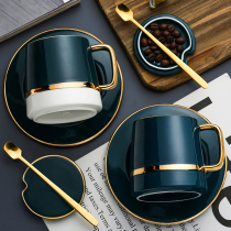 Nordic ins mug with lid spoon ceramic cup creative personality trend home large capacity couple coffee cup