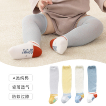 Baby socks summer thin baby anti-mosquito long tube knee socks cotton non-leg newborn long leg air conditioning socks