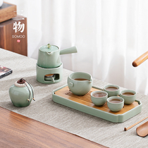 Sanwu Japanese Tea Art Kung Fu Tea Set Home Simple Teapot Teacup Light Luxury High-end Small Tea Tea Tray