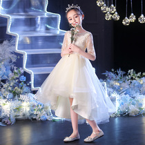 Childrens dress Princess dress high-end girl piano performance dress foreign flower boy puffy gauze host evening dress autumn
