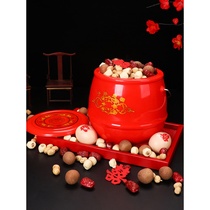 Marriage children and grandchildren barrels for wedding wedding wedding supplies family dowry small red bucket toilet urine bucket wedding ornaments