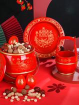 Spittome wedding dowry son bucket wedding Daquan married small toilet bride urinal woman red