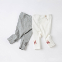 Girl Beats Bottom Pants Baby Pants Pure Cotton 2021 New Autumn Clothes Children Dress Trousers Children Foreign Air Fall Outside Wear