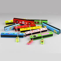 Tasteless 16-hole double-row music playing instrument educational toy harmonica 61 children Girl wooden cartoon gift