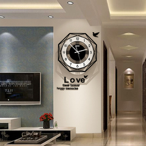 Nordic watch wall clock Living room household fashion clock Modern simple personality atmospheric creative wall hanging quartz clock