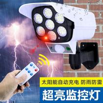 Solar simulation surveillance camera outdoor waterproof home garden light anti-theft device scare thief induction light new countryside