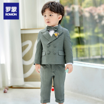  Romon flower girl boy dress suit Childrens suit British style handsome male treasure birthday small suit Korean version
