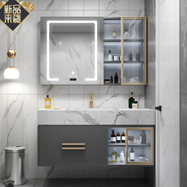 Rock plate all-in-one bathroom cabinet intelligent induction mirror cabinet toilet washbasin washbasin cabinet customization
