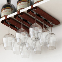 Black wine cup holder household red wine cup holder upside down tall cup holder hanging glass rack wine cabinet decoration kitchen rack