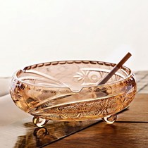 Large number glass ashtrays L ECrystal creative fashion personality Living room Bedroom office ktv Hotel Smoke cylinders