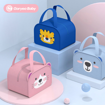 goryeobaby primary school children lunch box bag waterproof lunch bag with zipper handbag can be flat plate insulation bag