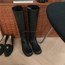 Plus velvet Western-skinny comfortable Joker Black Boots Boots