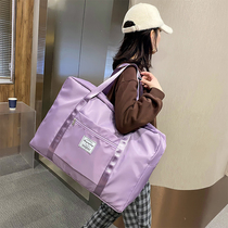 Short travel bag Large capacity Female Handbags Carry-on Bags Light Students Luggage to be Covered Pull Rod Case Waterproof